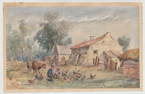 Acquerello siglato datato 1876 - siglato,