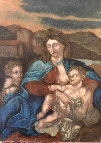 Madonna 1800 scuola romana - scuola,